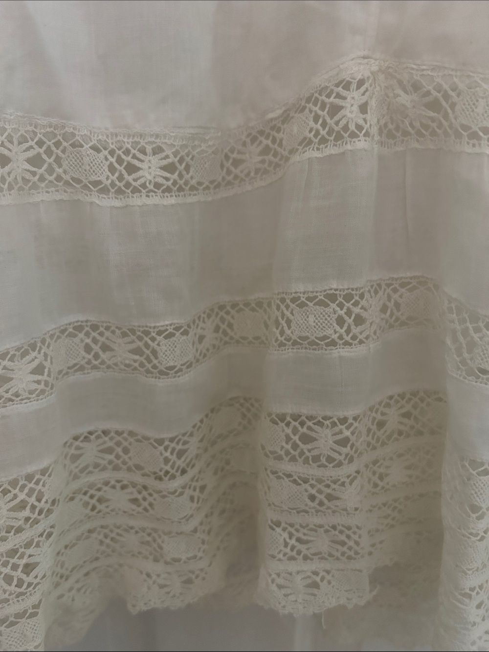 Antique Cream Lace-Trim Slip - Picture 4 of 6
